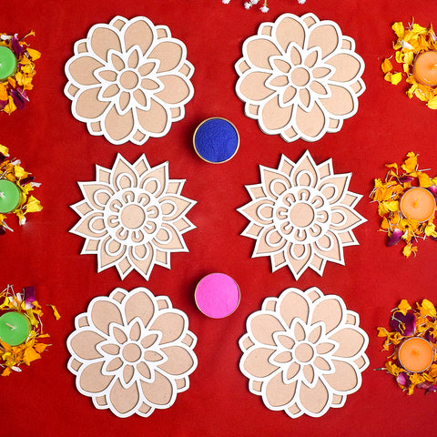 Rangoli Stencil Set of 6 | India’s Largest Pooja Accessories Brand – www.satvikworld.com