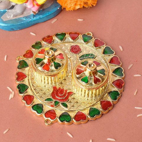 Round Shape Kumkum Holder | India’s Largest Pooja Accessories Brand – www.satvikworld.com
