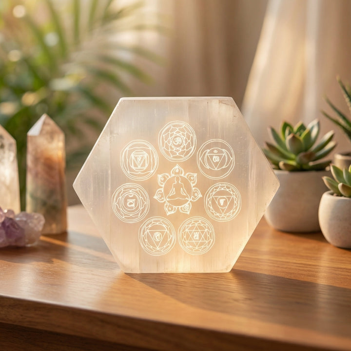 salenite crystal charging plate for cleansing and recharging crystals. India’s Largest Puja Accessories Brand- www.satvikworld.com