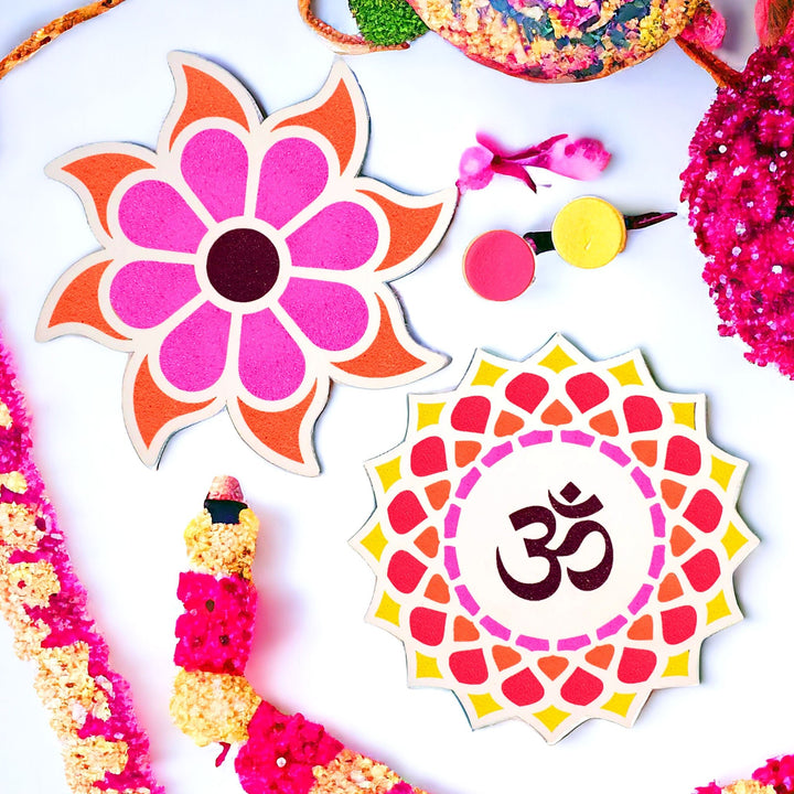Set of 2 Rangoli Pallets | India’s Largest Pooja Accessories Brand – www.satvikworld.com
