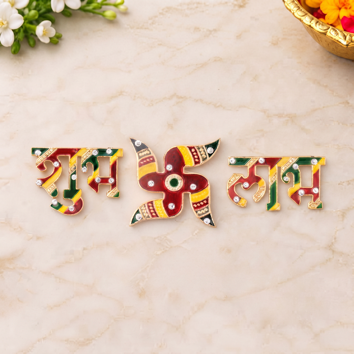 Shimmering Shubh and Labh Diwali Stickers | India’s Largest Pooja Accessories Brand – www.satvikworld.com