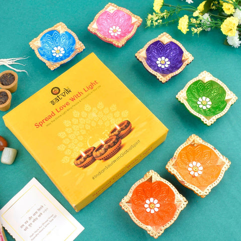 Shimmering Traditions Beautiful Clay Diyas | India’s Largest Pooja Accessories Brand – www.satvikworld.com