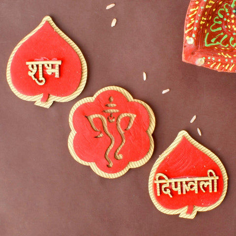 Shubh Deepawali Wooden Sticker | India’s Largest Pooja Accessories Brand – www.satvikworld.com