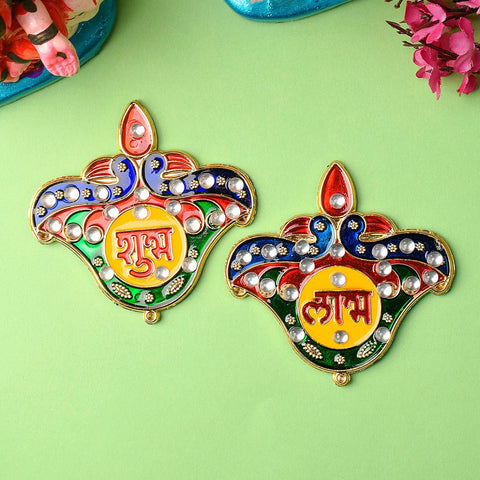Shubh Labh Wall Stickers with Cultural Charm | India’s Largest Pooja Accessories Brand – www.satvikworld.com
