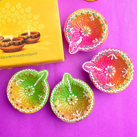 Sparkling clay diya | India’s Largest Pooja Accessories Brand – www.satvikworld.com