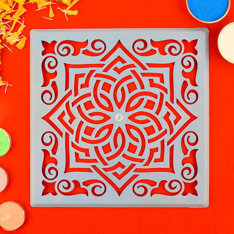 Square Rangoli stencil | India’s Largest Pooja Accessories Brand – www.satvikworld.com