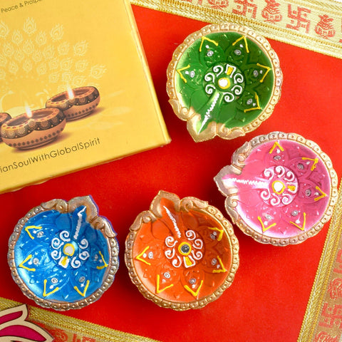 Tradition Aglow Festive Clay Diyas | India’s Largest Pooja Accessories Brand – www.satvikworld.com