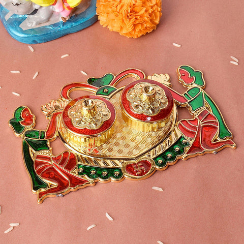 Traditional Design Kumkum Container | India’s Largest Pooja Accessories Brand – www.satvikworld.com
