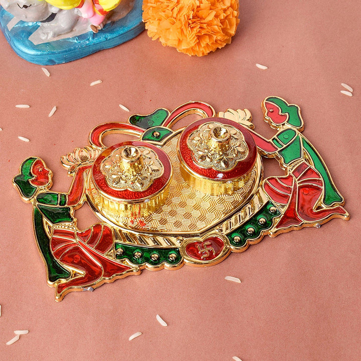 Traditional Design Kumkum Container | India’s Largest Pooja Accessories Brand – www.satvikworld.com
