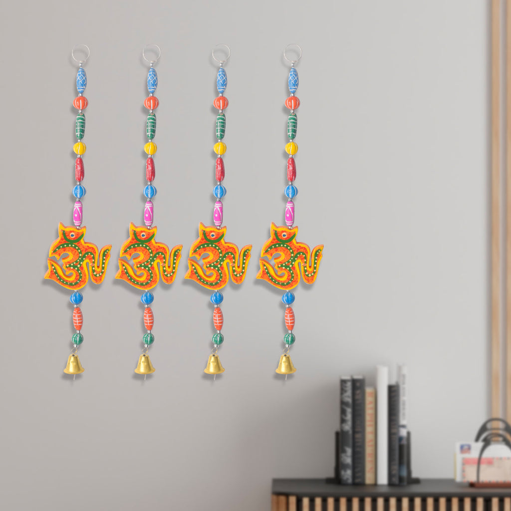 Traditional OM Wall Hanging with Hanging Bell for Auspicious Pooja Room and Entrance Decoration. India’s Largest Pooja Accessories Brand – www.satvikworld.com