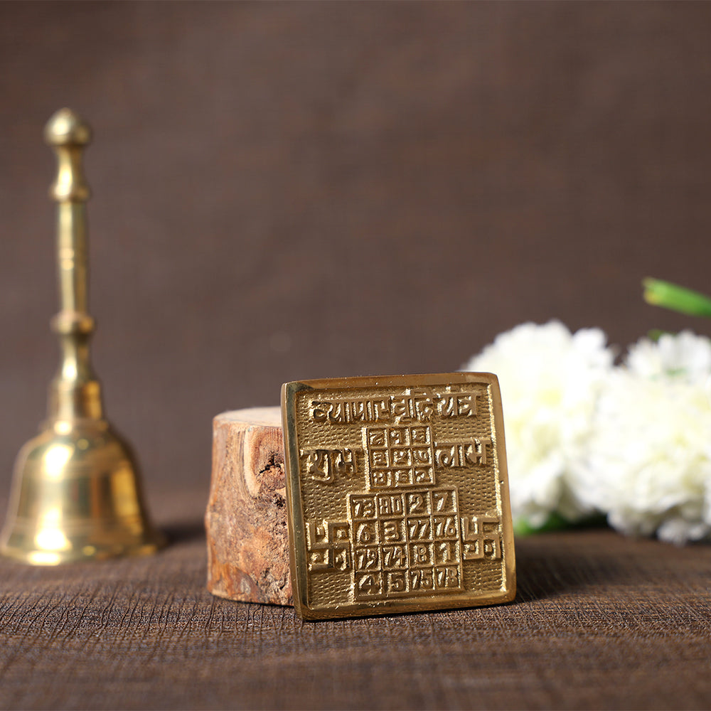 Vyapar Vridhi Yantra for business growth, success, prosperity, and financial stability, ideal for office, shop, and cash counter. India’s Largest Pooja Accessories Brand – www.satvikworld.com
