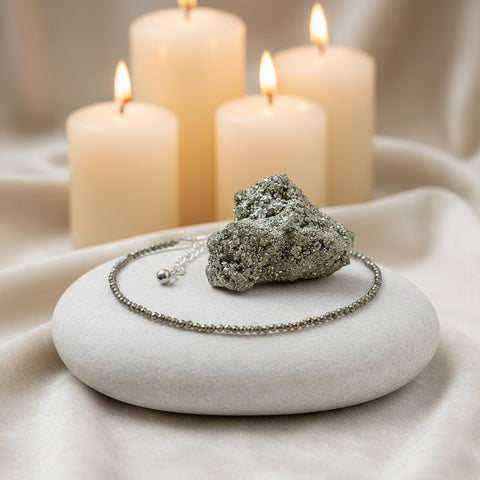 aw pyrite stone and pyrite anklet wealth protection healing stone combo. India’s Largest Puja Accessories Brand- www.satvikworld.com