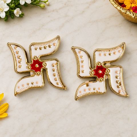 White Swastik Diwali Stickers | India’s Largest Pooja Accessories Brand – www.satvikworld.com
