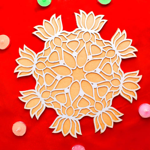 Wooden rangoli stencil | India’s Largest Pooja Accessories Brand – www.satvikworld.com