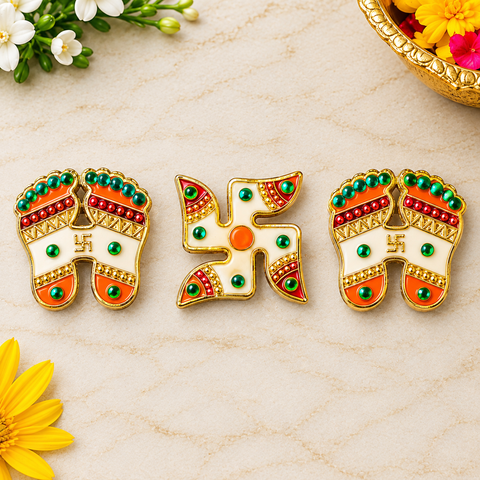 charan Paduka and Swastik Diwali Stickers | India’s Largest Pooja Accessories Brand – www.satvikworld.com