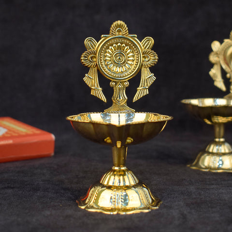 Designer Chakra Brass Diya
