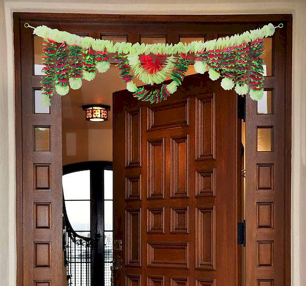 Artificial flower bandarwal toran with vibrant floral design for door decoration – Design 7. India’s Largest Pooja Accessories Brand – www.satvikworld.com