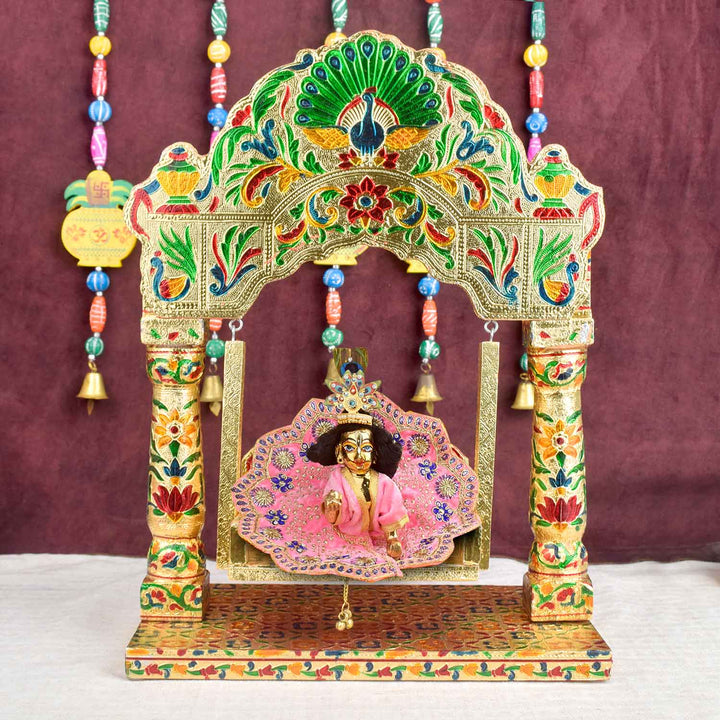 Royal Darbar Meenakari Jhula for Laddu Gopal – India’s Largest Pooja Accessories Brand – www.satvikworld.com