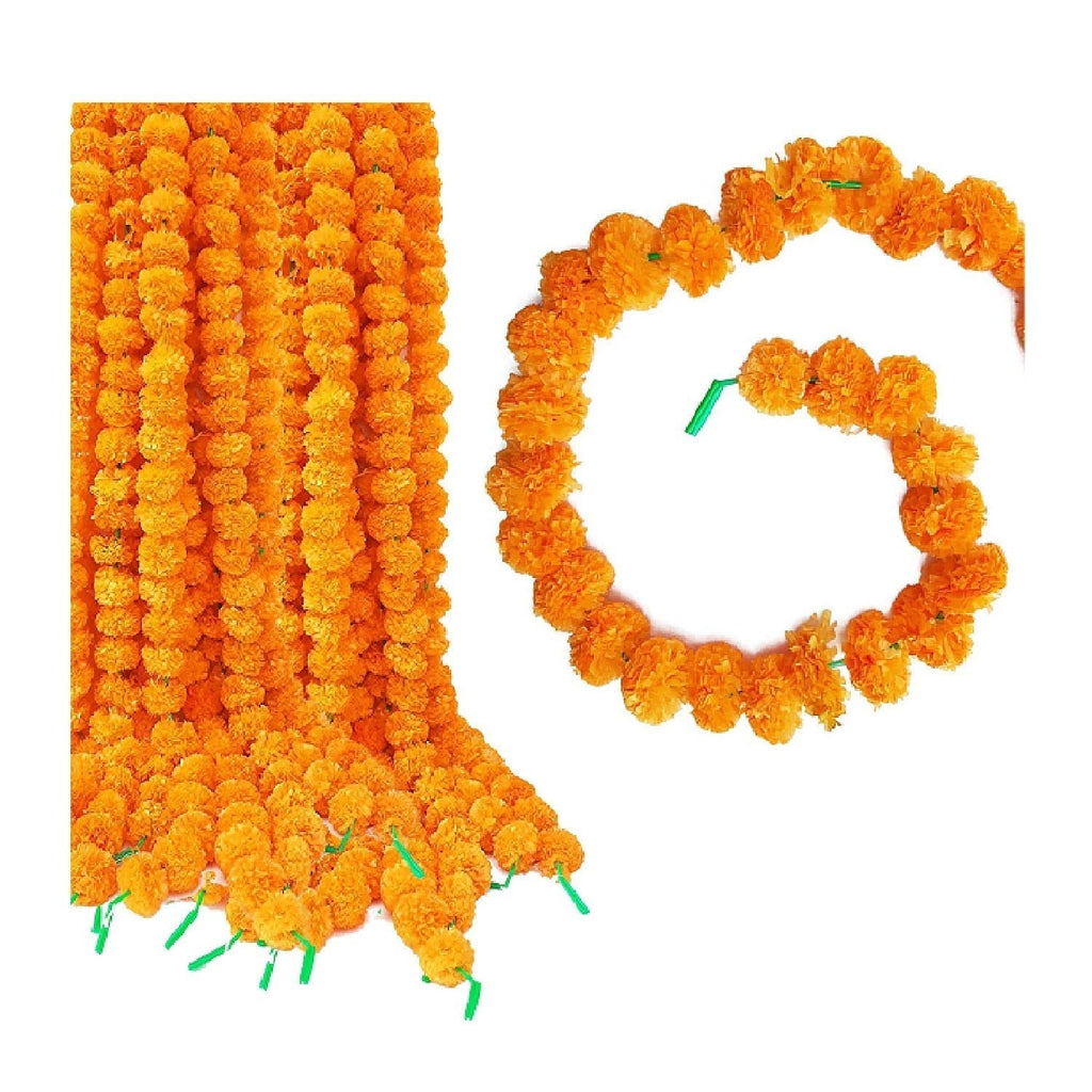 5 Feet Long Marigold Garland For Home Decoration Puja Store Online Pooja Items Online Puja Samagri Pooja Store near me www.satvikstore.in