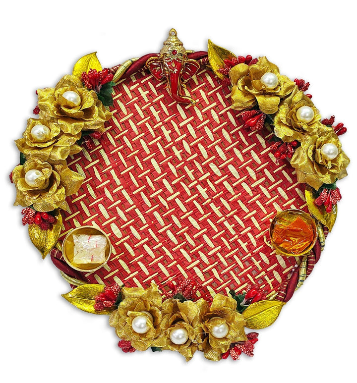 Elegant Handmade Pooja Thali Puja Store Online Pooja Items Online Puja Samagri Pooja Store near me www.satvikstore.in