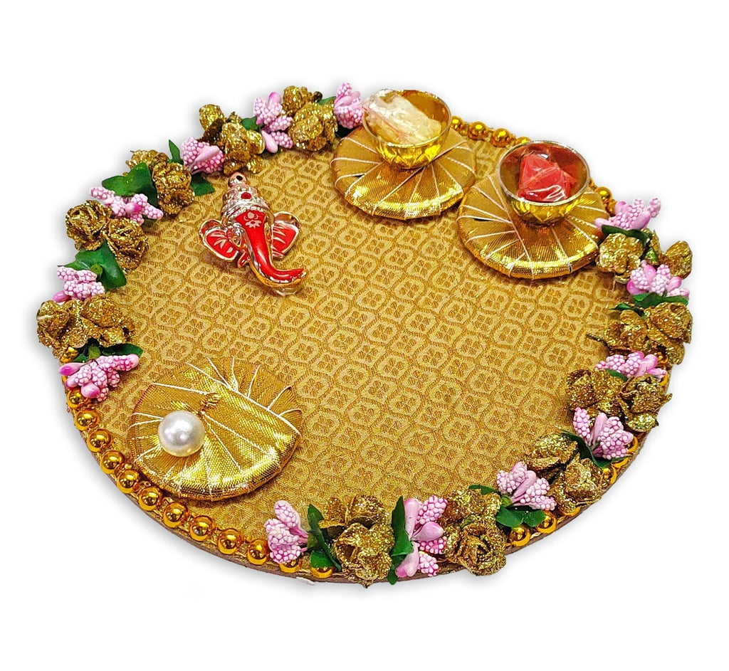 Artistic Designer Pooja Thali Puja Store Online Pooja Items Online Puja Samagri Pooja Store near me www.satvikstore.in