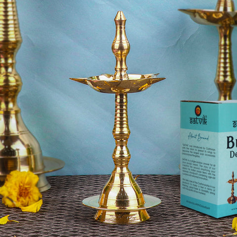 Brass Kerala Inauguration Diya | India’s Largest Pooja Accessories Brand – www.satvikstore.in

