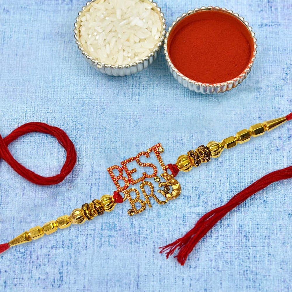 Rakhi with Tie Gift Combo Set Puja Store Online Pooja Items Online Puja Samagri Pooja Store near me www.satvikstore.in