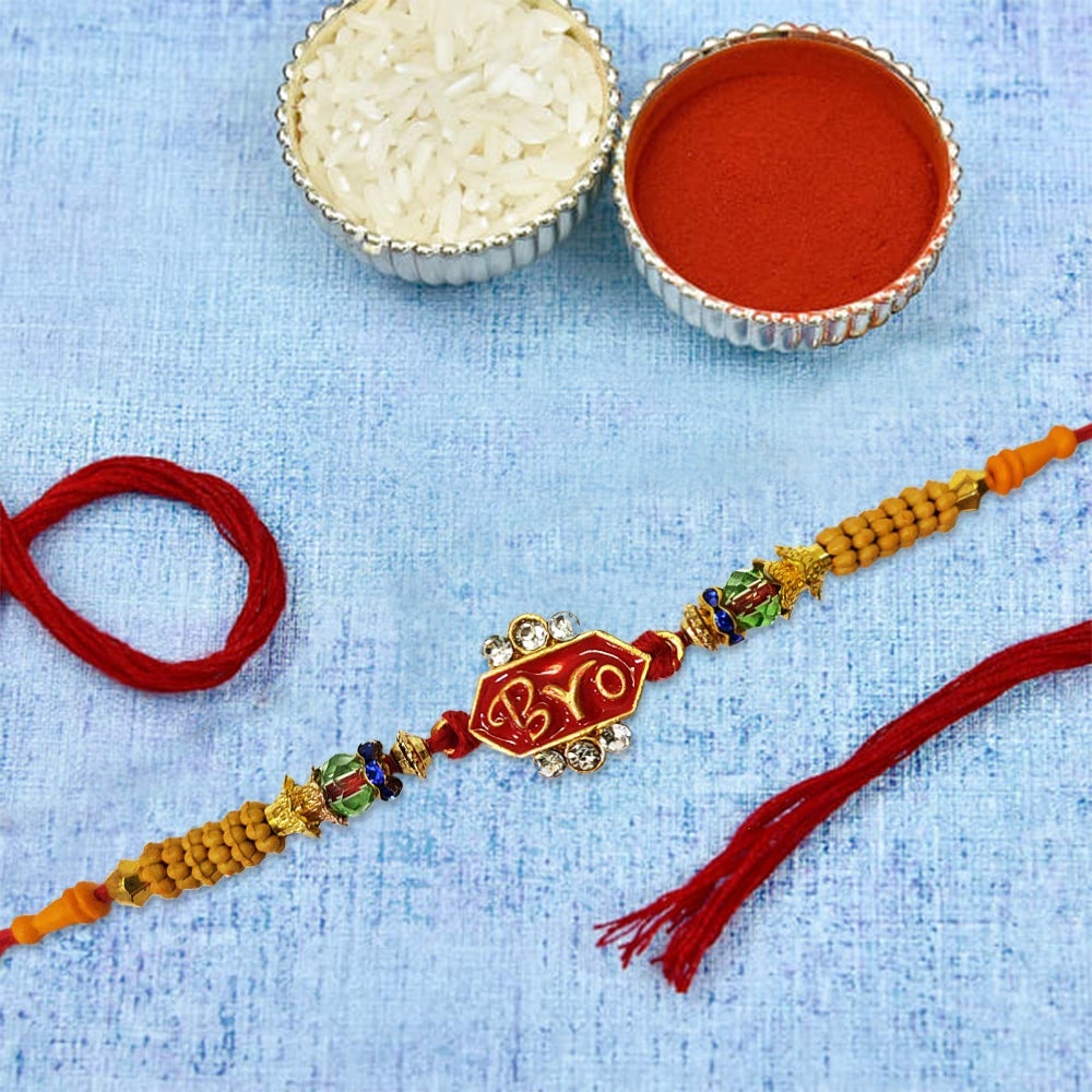 Rakhi with Tie Gift Combo Set Puja Store Online Pooja Items Online Puja Samagri Pooja Store near me www.satvikstore.in