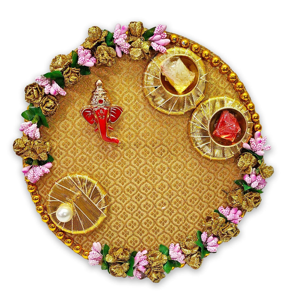 Artistic Designer Pooja Thali Puja Store Online Pooja Items Online Puja Samagri Pooja Store near me www.satvikstore.in