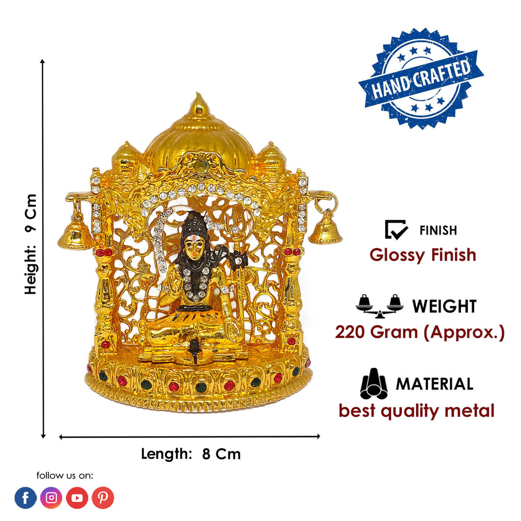 Metal Shiv Mandir Idol Puja Store Online Pooja Items Online Puja Samagri Pooja Store near me www.satvikworld.com