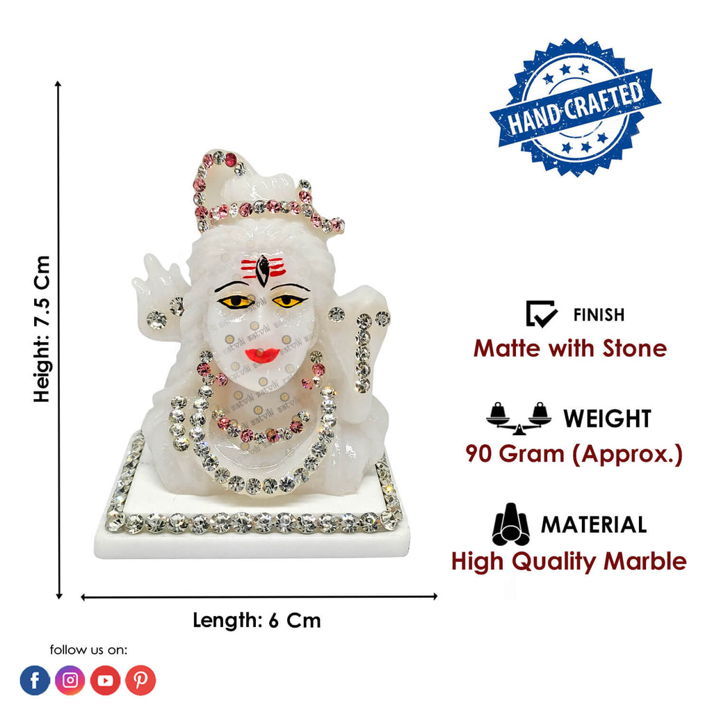 Marble Shiv Idol Puja Store Online Pooja Items Online Puja Samagri Pooja Store near me www.satvikworld.com