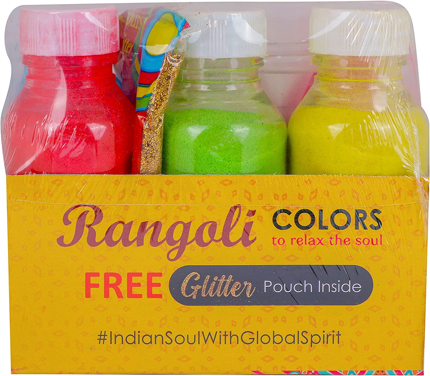  SATVIK 10 Shades of Rangoli Colors More Quantity Easy to Store  Glitter Rangoli Colours Kit (No GULAL) Festival/Festive Multi Colors Powder  Art Crafts Painting, Diwali Housewarming Return Gifts Items : Arts