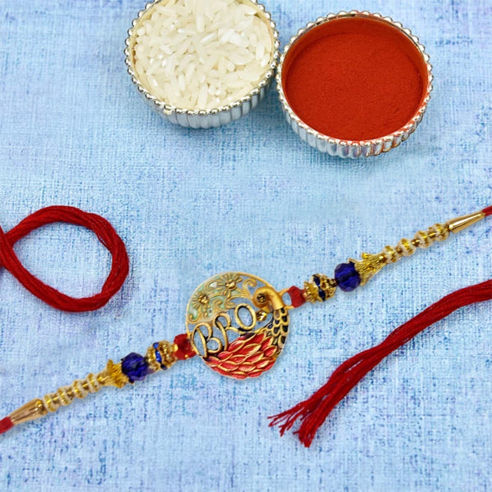 Rakhi with Tie Gift Combo Set Puja Store Online Pooja Items Online Puja Samagri Pooja Store near me www.satvikstore.in