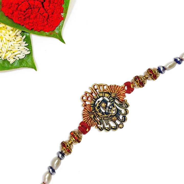 Rakhi with Tie Gift Combo Set Puja Store Online Pooja Items Online Puja Samagri Pooja Store near me www.satvikstore.in