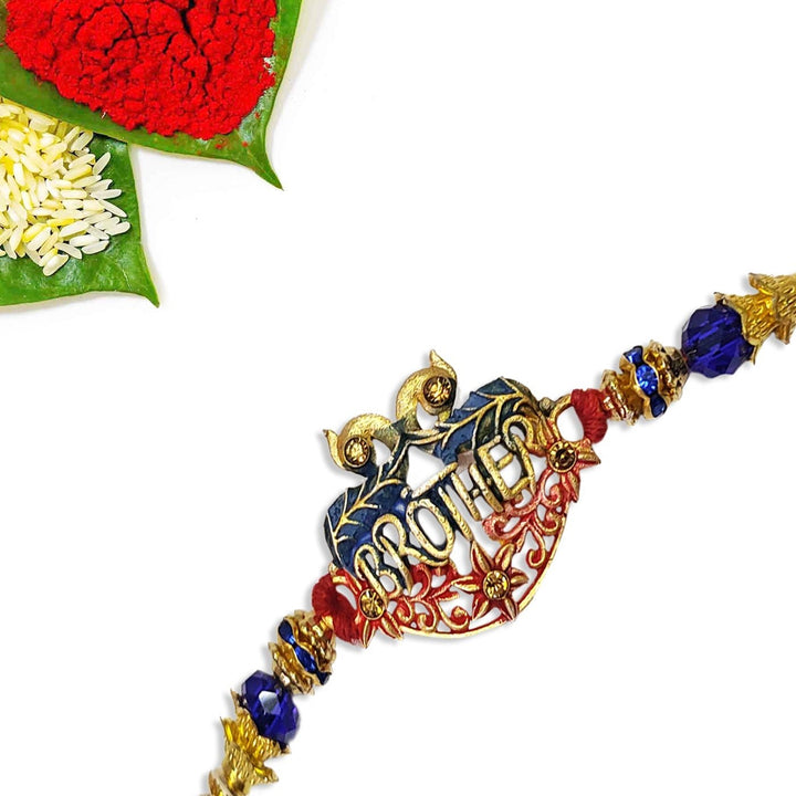 Rakhi with Tie Gift Combo Set Puja Store Online Pooja Items Online Puja Samagri Pooja Store near me www.satvikstore.in