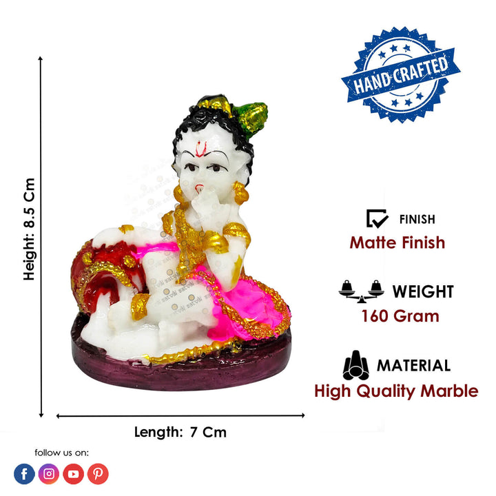 Marble Laddu Gopal Statue Puja Store Online Pooja Items Online Puja Samagri Pooja Store near me www.satvikworld.com