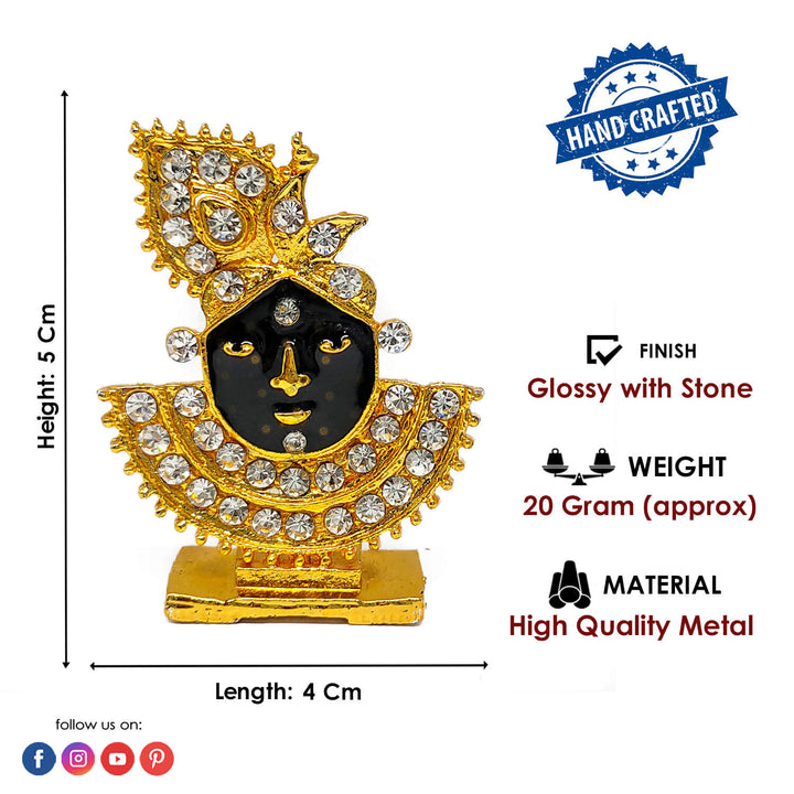 Bankey Bihari Face Only Idol Puja Store Online Pooja Items Online Puja Samagri Pooja Store near me www.satvikworld.com