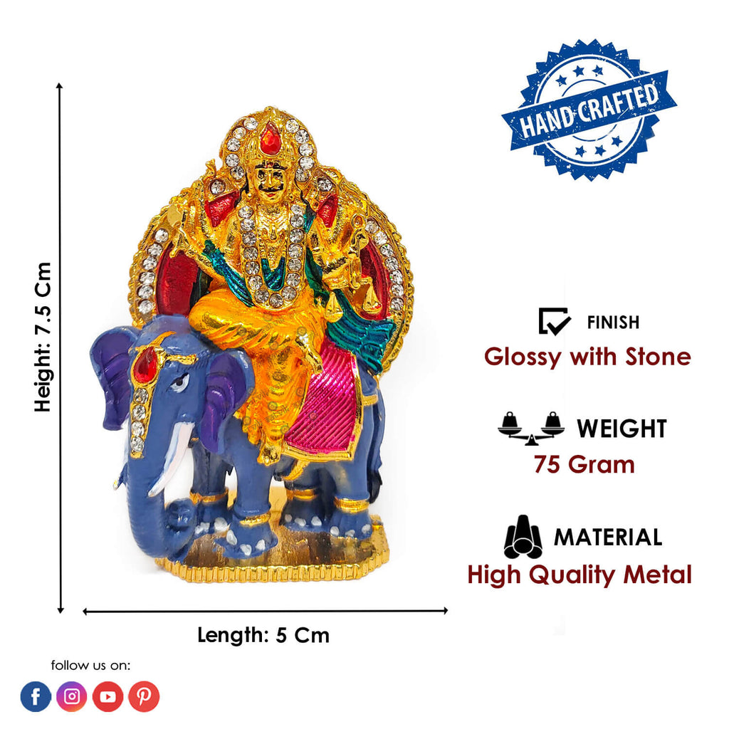 Shani Dev on Hathi Idol Puja Store Online Pooja Items Online Puja Samagri Pooja Store near me www.satvikworld.com