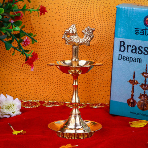 Peacock Kerala Diya | India’s Largest Pooja Accessories Brand – www.satvikstore.in