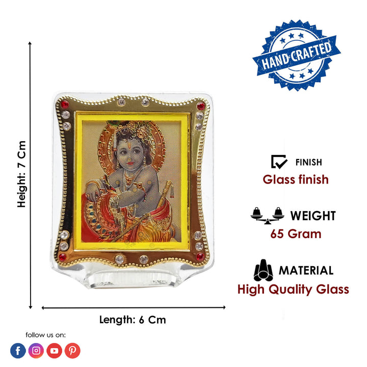 Laddu Gopal Frame Car Dashboard Puja Store Online Pooja Items Online Puja Samagri Pooja Store near me www.satvikstore.in