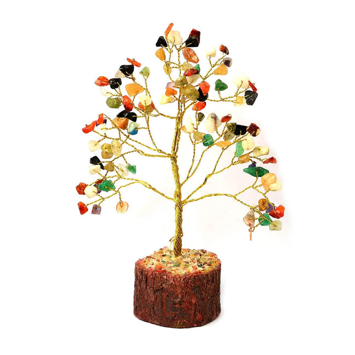 7 Chakra Crystal Tree with 100 beads on a gemstone base for energy healing and balance India’s Largest Pooja Accessories Brand – www.satvikworld.com