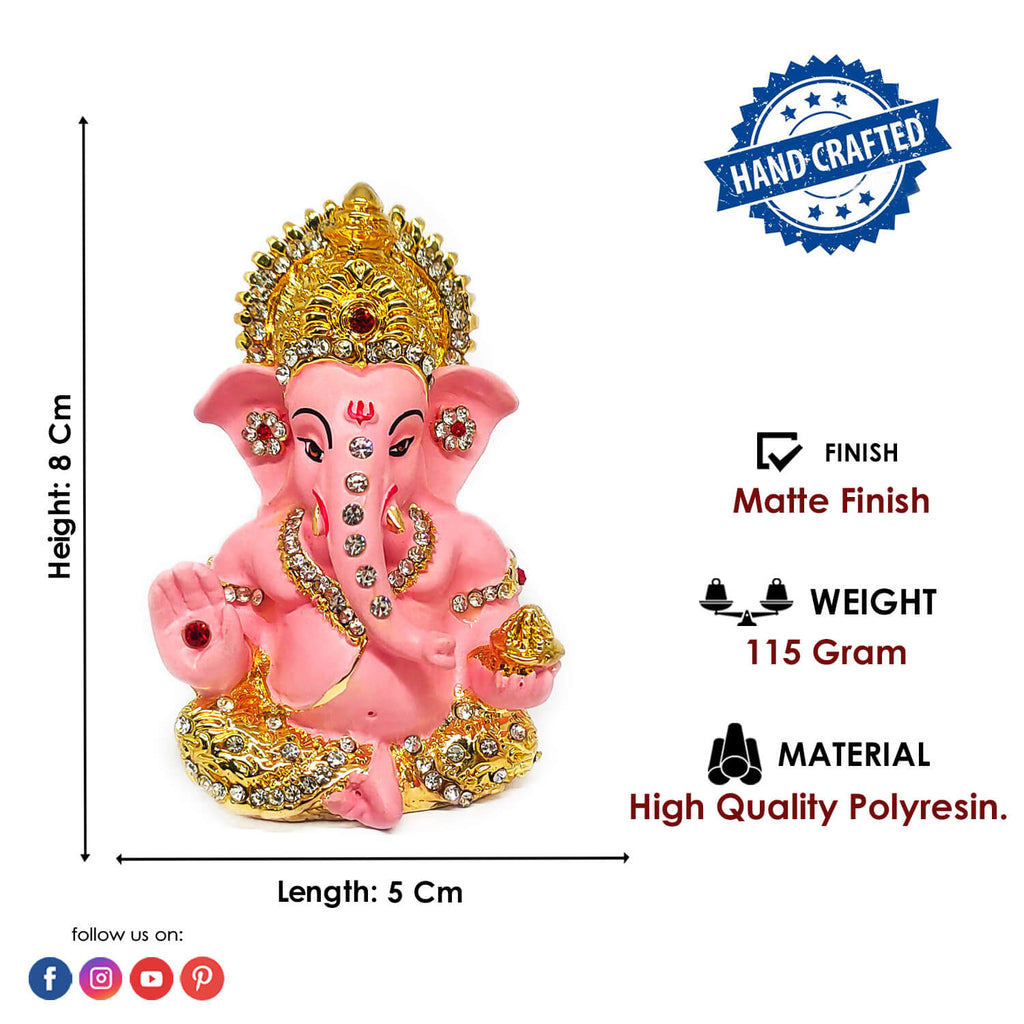 Pink Ganesh Idol Puja Store Online Pooja Items Online Puja Samagri Pooja Store near me www.satvikstore.com