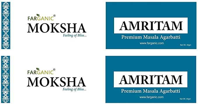 Amritam Pure Masala Incense Sticks, a premium quality incense blend offering a soothing and aromatic fragrance, ideal for enhancing the spiritual atmosphere during meditation, puja, or relaxation. India’s Largest Pooja Accessories Brand – www.satvikworld.com