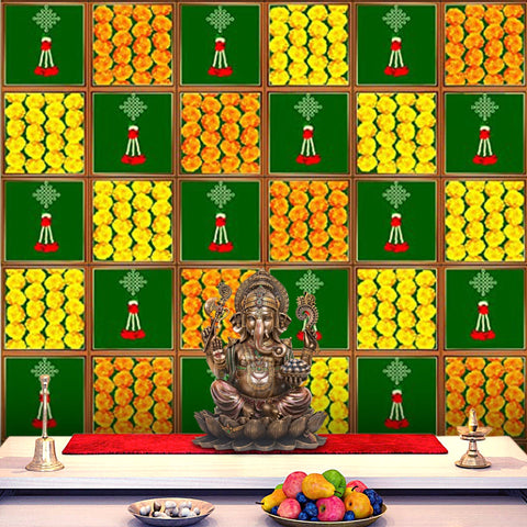 Backdrop Cloth Printed Genda Phool Design | India’s Largest Pooja Accessories Brand – www.satvikworld.com
