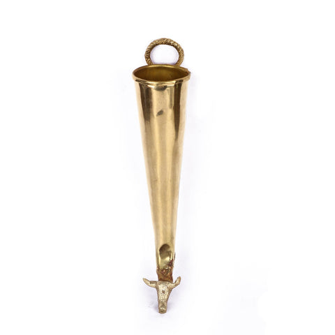 Brass Gaumukhi Shringi, a traditional spiritual instrument used in Hindu rituals, designed for offering prayers and performing religious ceremonies. India’s Largest Pooja Accessories Brand – www.satvikworld.com