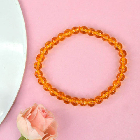 Authentic Citrine Crystal Bracelet for Reiki Healing with 6mm Beads for Abundance and Positivity. India’s Largest Pooja Accessories Brand – www.satvikworld.com