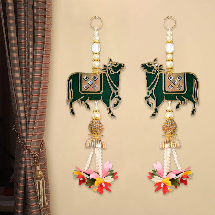 Cow Floral Side Door Wall Hangings | India’s Largest Pooja Accessories Brand – www.satvikworld.com