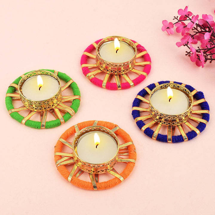 Fancy Chakra Tea Light Candle Holder with Tealight