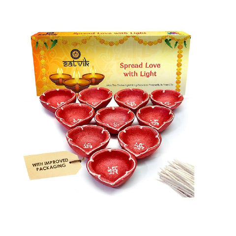 Designer Clay Diya | India’s Largest Pooja Accessories Brand – www.satvikworld.com