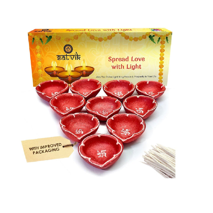 Designer Clay Diya | India’s Largest Pooja Accessories Brand – www.satvikworld.com